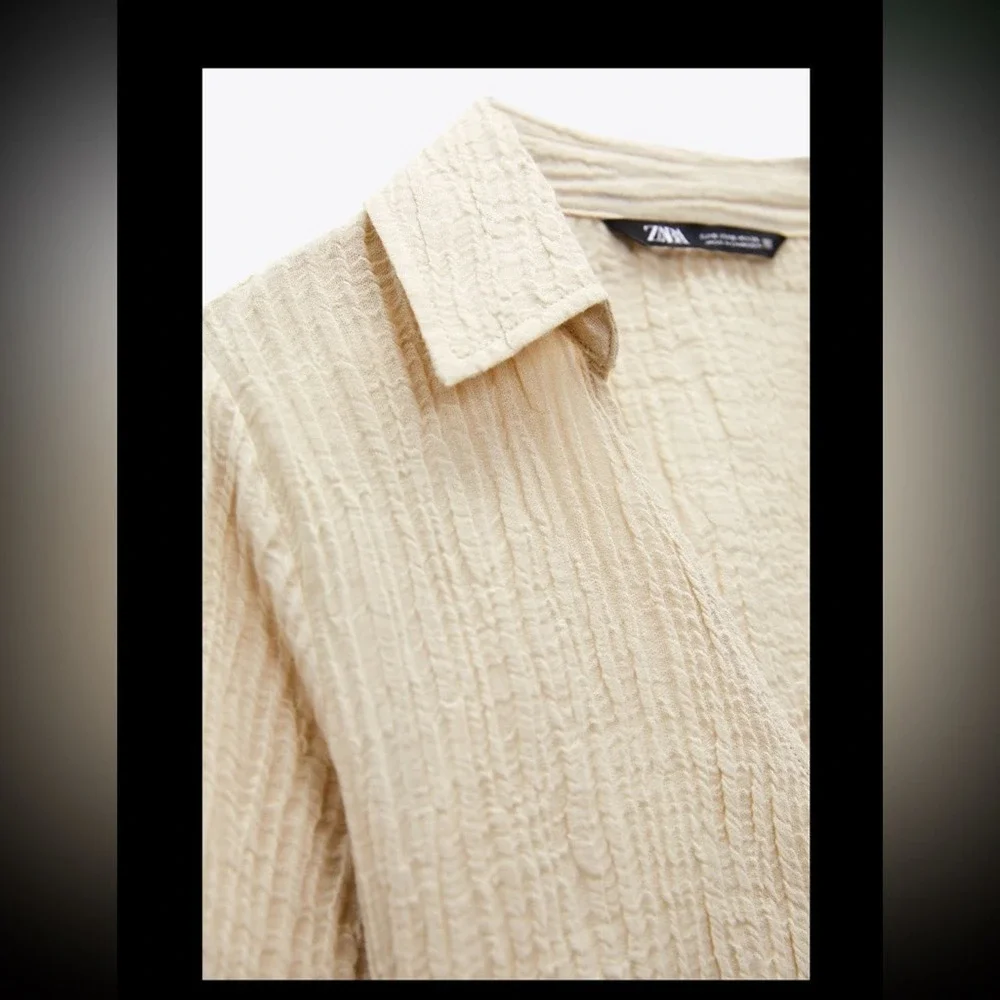 ZARA CROPPED WRAP TOP. Size S. BRAND NEW WITH TAG - Picture 4 of 10